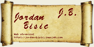 Jordan Bisić vizit kartica